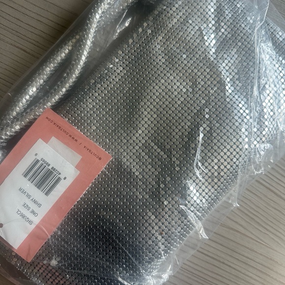 Cult Gaia nano Hera rhinestone chain mesh shoulder bag - silver - Picture 6 of 7